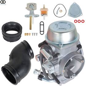 Apo203184 Autoooparts Carburetor For 1998-2001 Yamaha Grizzly 600 Yfm600 And Intake Manifolds