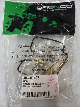 Bronco 710027252749 Carburetor Carb Rebuild Kit Repair For Yamaha Grizzly 660 4x4 Yfm660fw 2002-2008