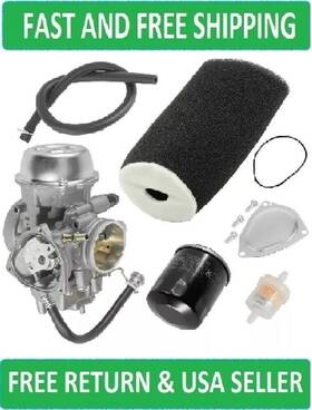 Ca101a2003 Caltric Carburetor With Air And Oil Filters For Yamaha Grizzly 660 Yfm660 4x4 2002-2006