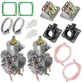 Ca146a2002 Caltric New Carburetors With Intake And Reed Valves For Yamaha Banshee 350 Yfz350 1987-2006