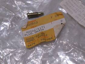 92066-1171 Kawasaki Bayou Klf220/klt200/185/160 Carburetor Drain Screw Nos