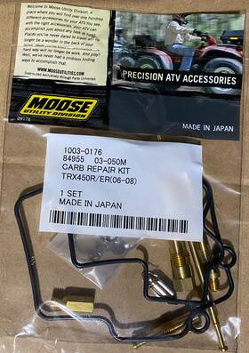 1003-0176 Moose Racing Honda Trx450er Trx450r Carb Rebuild Kit Carburetor Repair New