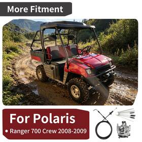 Moto1988 7081465 Throttle Body With Cable And Cleaning Brush Kit For Polaris Ranger Crew 700