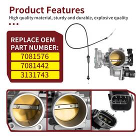 Moto1988 7081576 2012-2014 For Polaris Sportsman 550 Touring Throttle Body Assembly With Cable