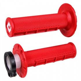 H36hwr Odi V2 Half Waffle Mx Lock-on Grips Red For Atv/utv