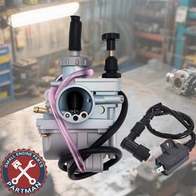 Partman 884622741417 New Carburetor And Ignition Coil For Suzuki Quadsport 80 Lt-80 1987-06