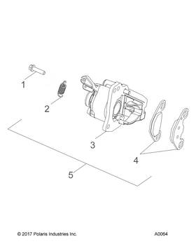0455255 Polaris Brake Spring Genuine Oem Part Qty 1