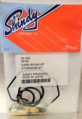 Ft86-87 Shindy 03-009 Carburetor Carb Repair Rebuild Kit Honda Atc200x Atc 200x 4-stroke