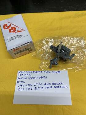 44300-04451 Suzuki New Oem Fuel Valve Petcock 84-87 Lt50 / 83-84 Alt50