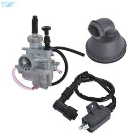 247680 Techme17 For Suzuki Lt80 L Carburetor With Boot Rubber Cleaner And Ignition Coil 1987-2006