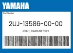 Yamaha Genuine Joint, Carburetor 2UJ-13586-00-00. Fixed Price $138.39.