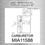 MIA11588 Carburetor Fits John Deere (surplus Open Box). Fixed Price $567.26.