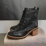 Nib Timberland Sienna Wp Side Zip Black Full Grain Leather Women Boots Size 9.5M. Fixed Price $179.95.