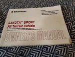 Kawasaki Owners Manual Lakota Sport KEF300-B1 Terrain. Fixed Price $14.95.