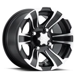 Itp Ss 312 12X7 4X156 Bp 4+3 Offset Black W/ Machined Wheel. Fixed Price $163.12.