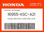 Honda Genuine Joint Assy., Fuel 16955-KSC-A21. Fixed Price $33.67.