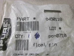 Nos Polaris Float Pin Predator Sportsman 90 Scrambler 0450118 Qty. Fixed Price $9.33.