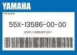 Yamaha Genuine Joint, Carburetor 55X-13586-00-00. Fixed Price $56.16.